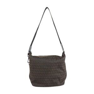 FENDI Black Leather Shoulder Bag